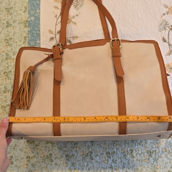 Ecosusi Elegant Creame and Tan Tote Bag - Picture 11 of 14